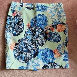 Floral Print Pencil Skirt